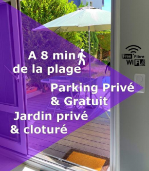 Studio proche plage - Parking gratuit et privé - Terrasse et petit jardin clôturé